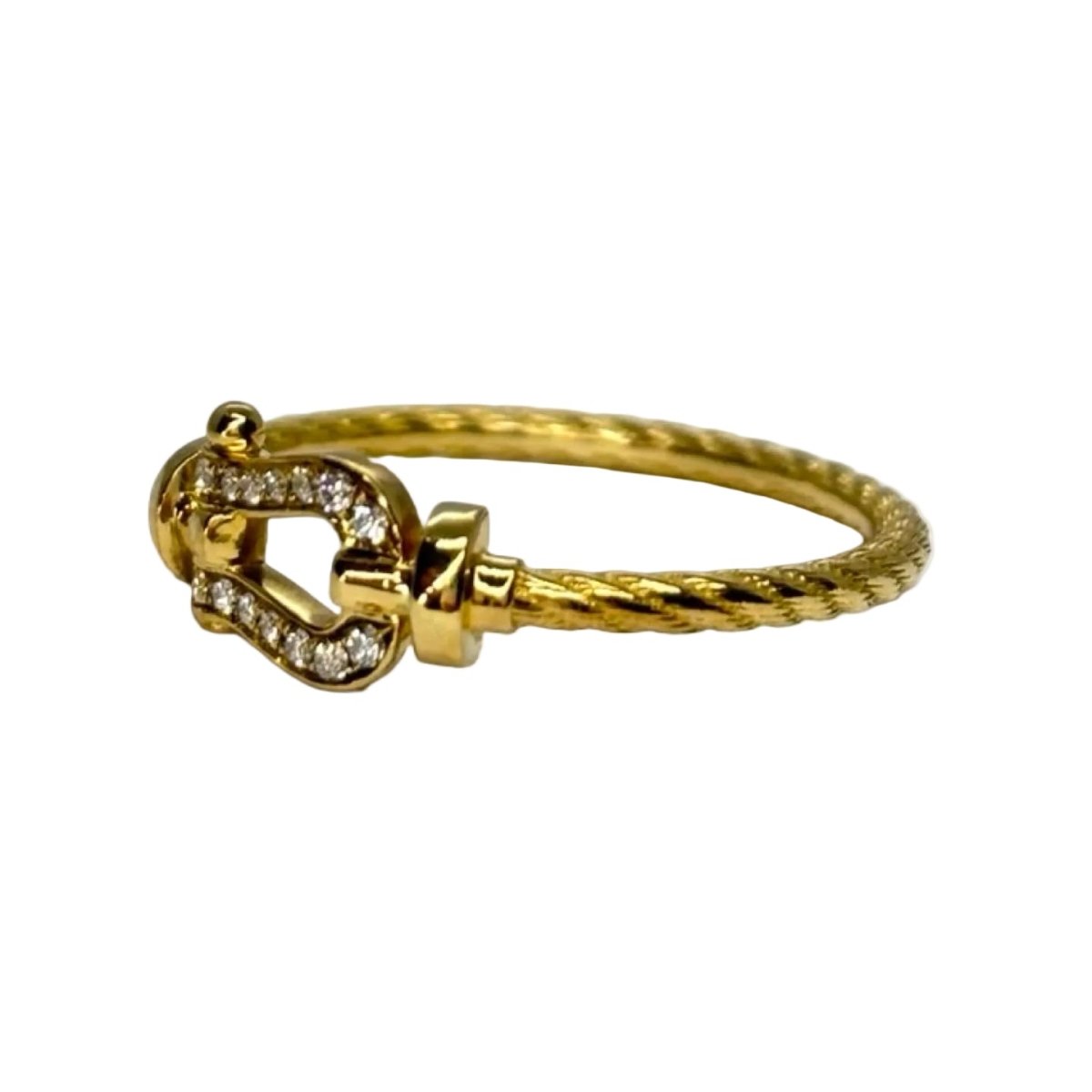 Bague FRED "Force 10" PM en or jaune et diamants - Castafiore
