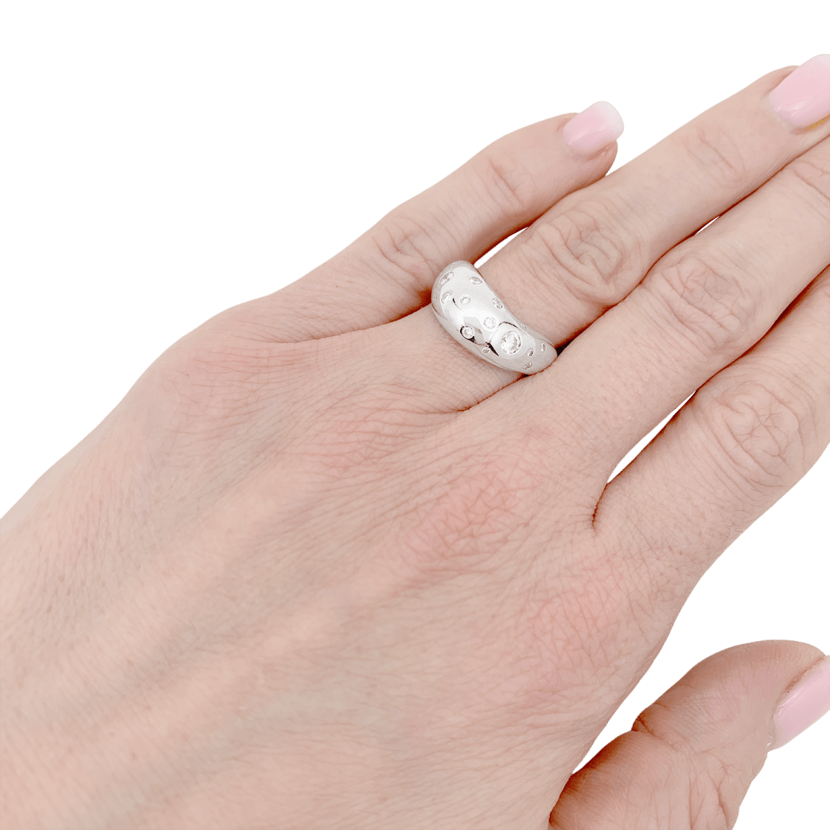 Bague Fred Mouvementée en or blanc diamants - Castafiore