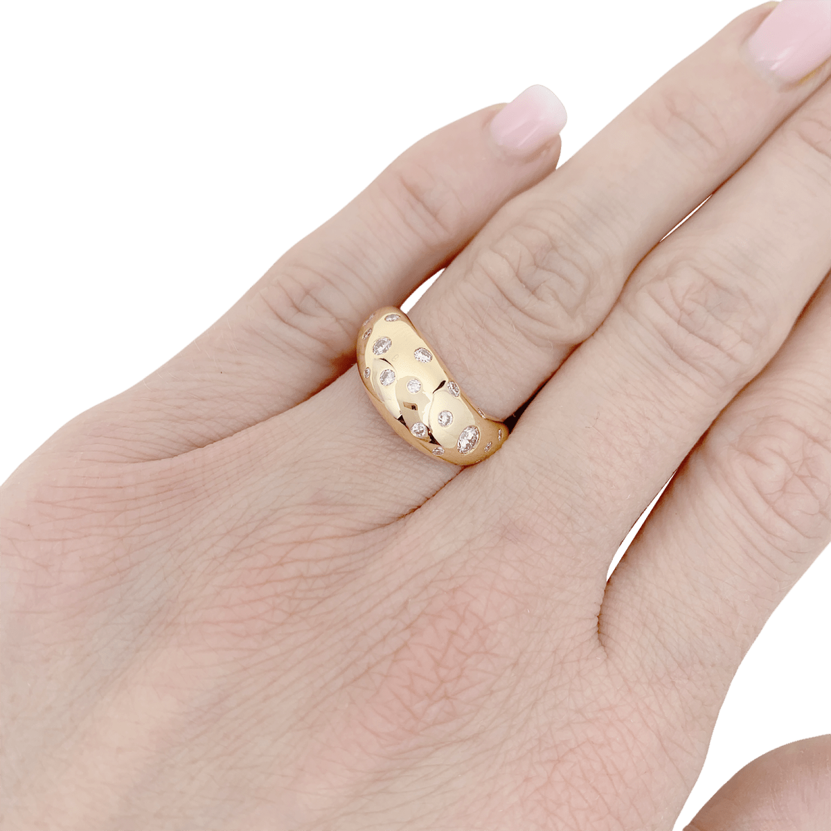 Bague Fred Mouvementée en or jaune diamants - Castafiore