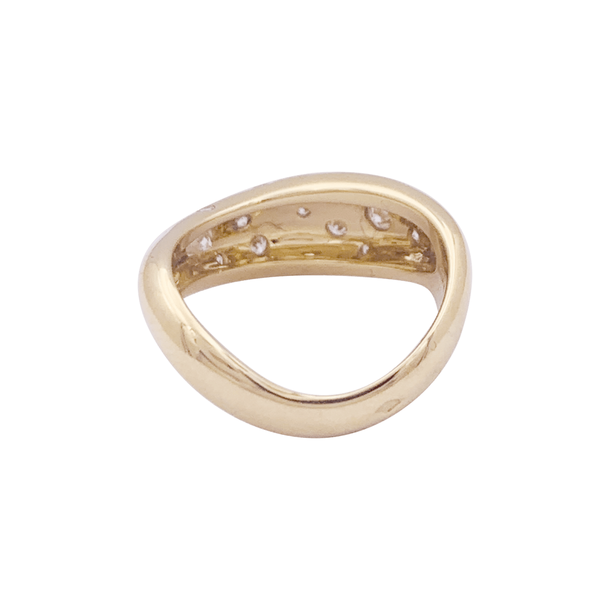 Bague Fred Mouvementée en or jaune diamants - Castafiore