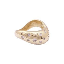 Bague Fred Mouvementée en or jaune diamants - Castafiore