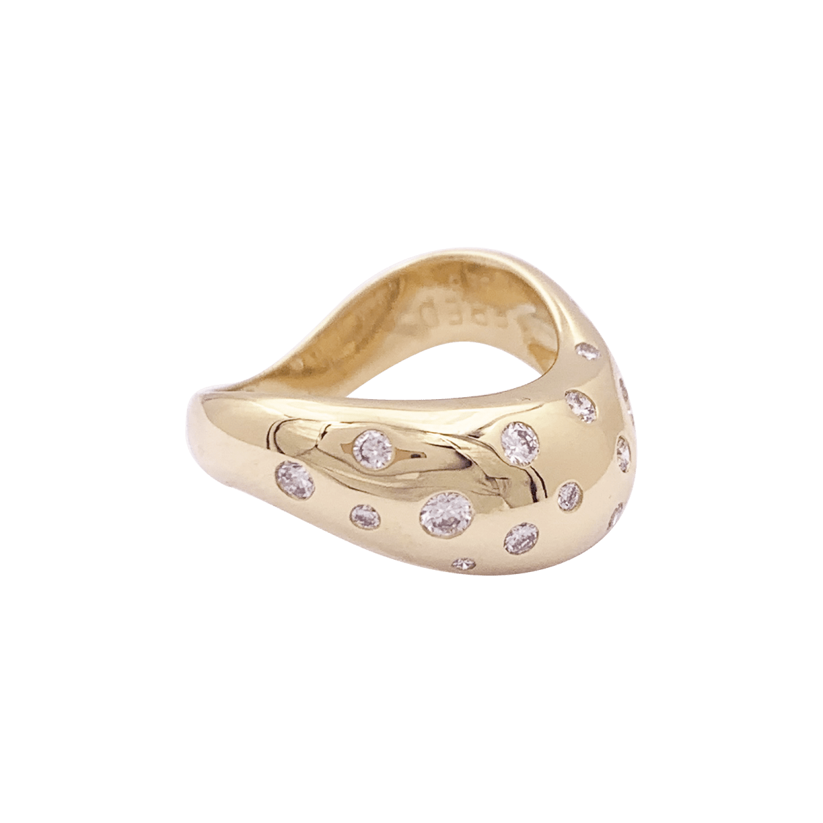 Bague Fred Mouvementée en or jaune diamants - Castafiore