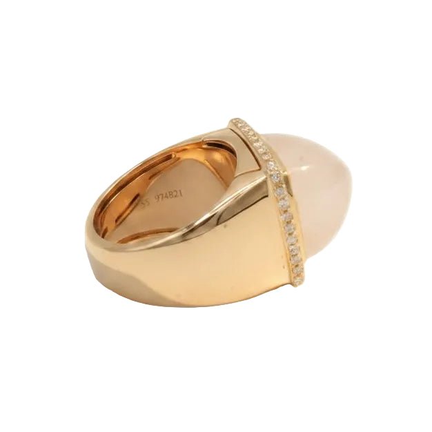 Bague FRED "Pain de sucre" en or rose, quartz et diamants - Castafiore