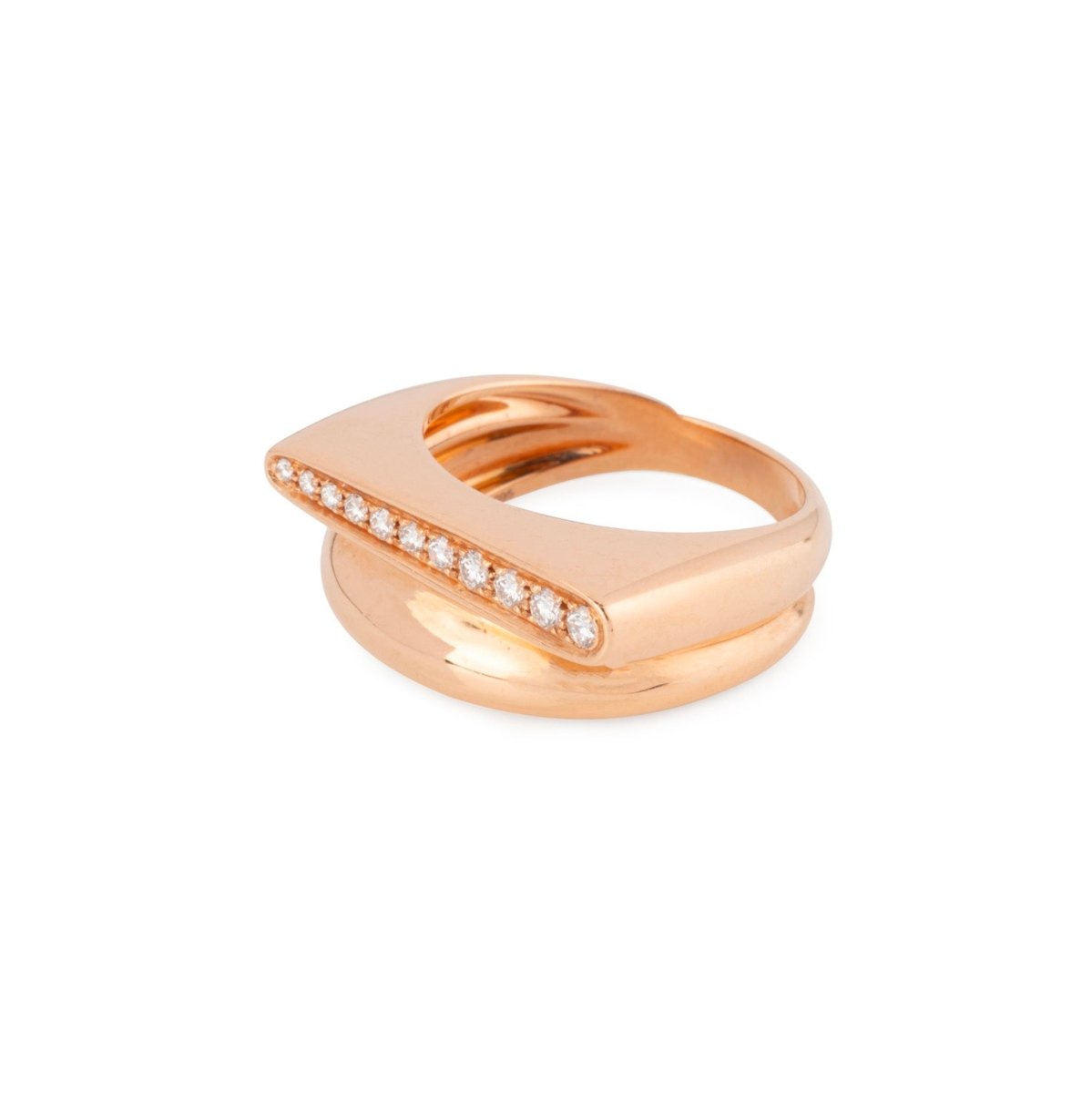 Bague FRED "Success" en or rose et diamants - Castafiore