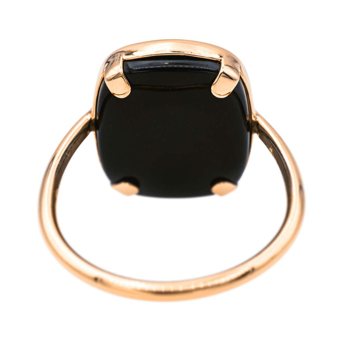 Bague GINETTE NY "Antique Ring" en or rose et onyx - Castafiore