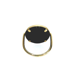Bague GINETTE NY en or rose et onyx - Castafiore
