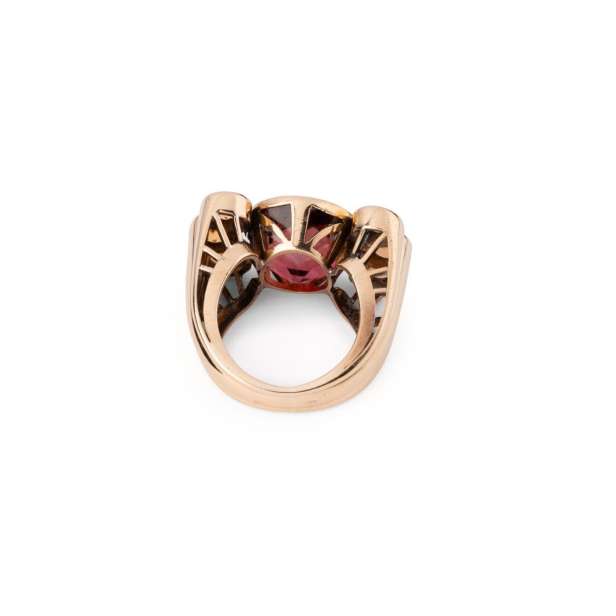 Bague "Giorgia" en or jaune, grenat et topazes - Castafiore