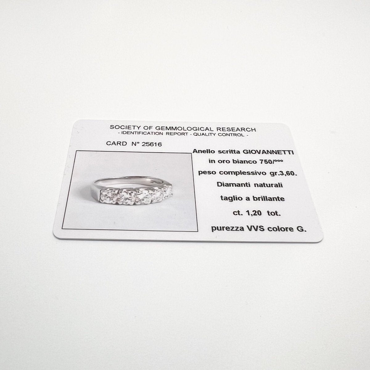 Bague GIOVANNETTI en or blanc et diamants - Castafiore