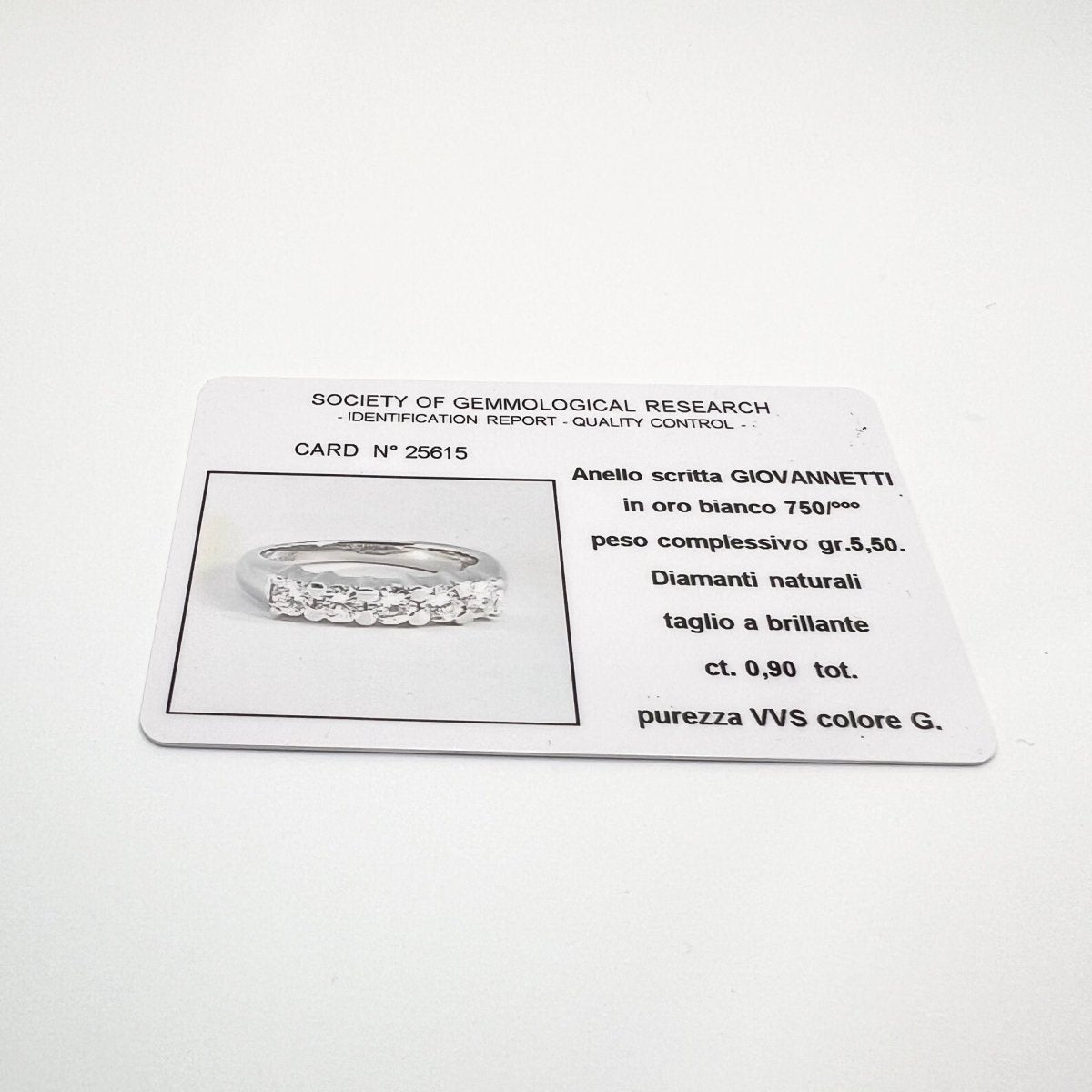 Bague GIOVANNETTI en or blanc et diamants - Castafiore