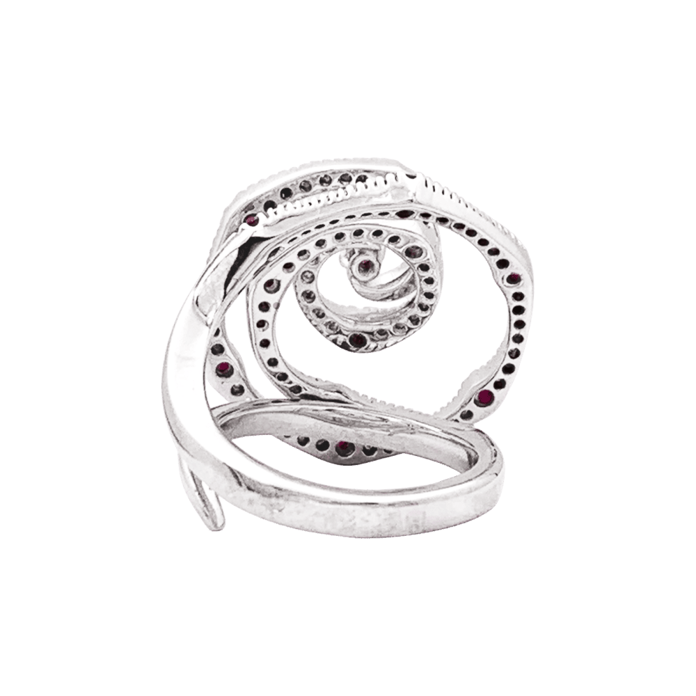 Ring Giovanni Ferraris, white gold, diamonds and rubies.