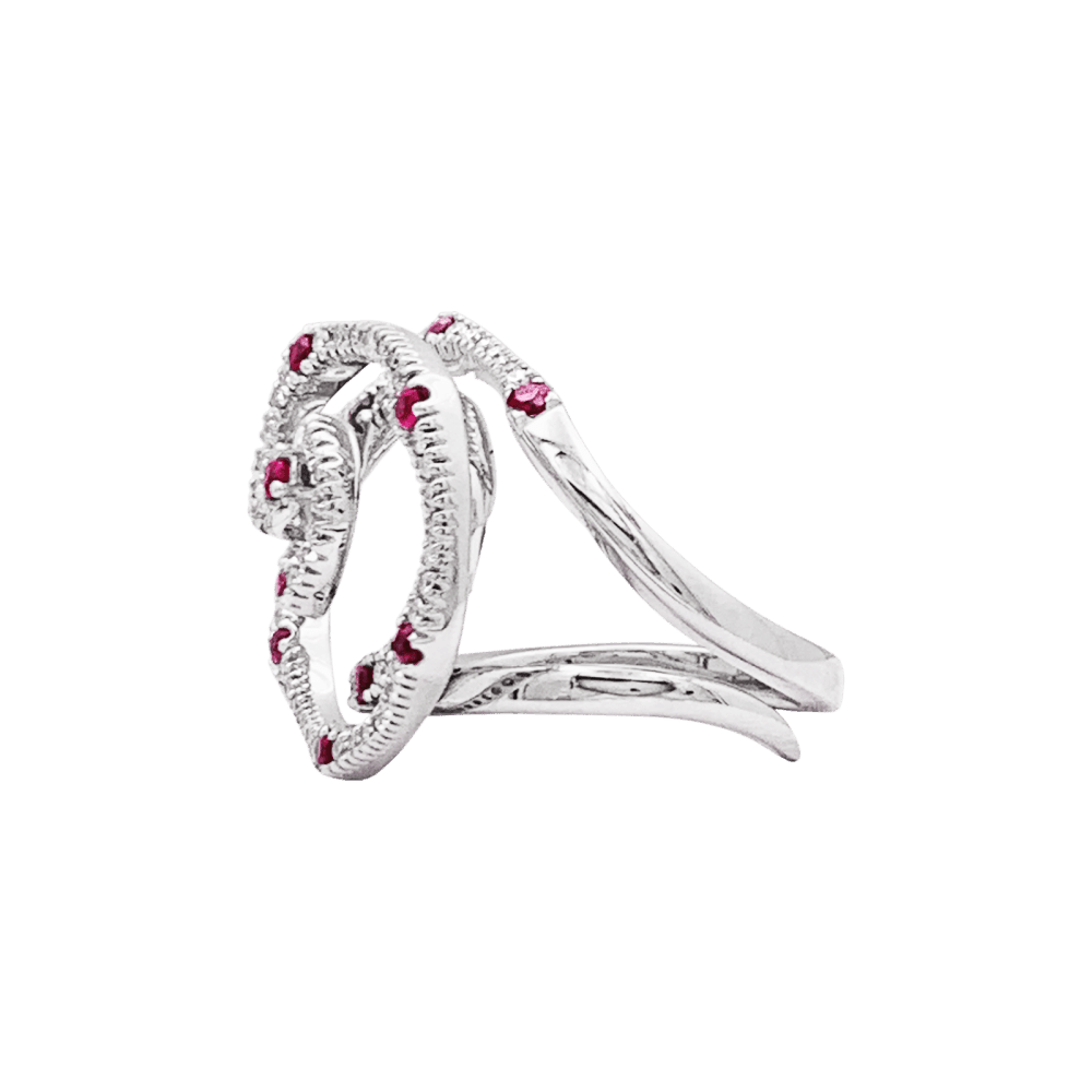Ring Giovanni Ferraris, white gold, diamonds and rubies.