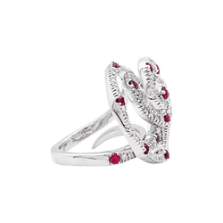 Ring Giovanni Ferraris, white gold, diamonds and rubies.