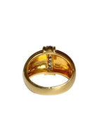 Bague Godronné en or jaune et diamants - Castafiore