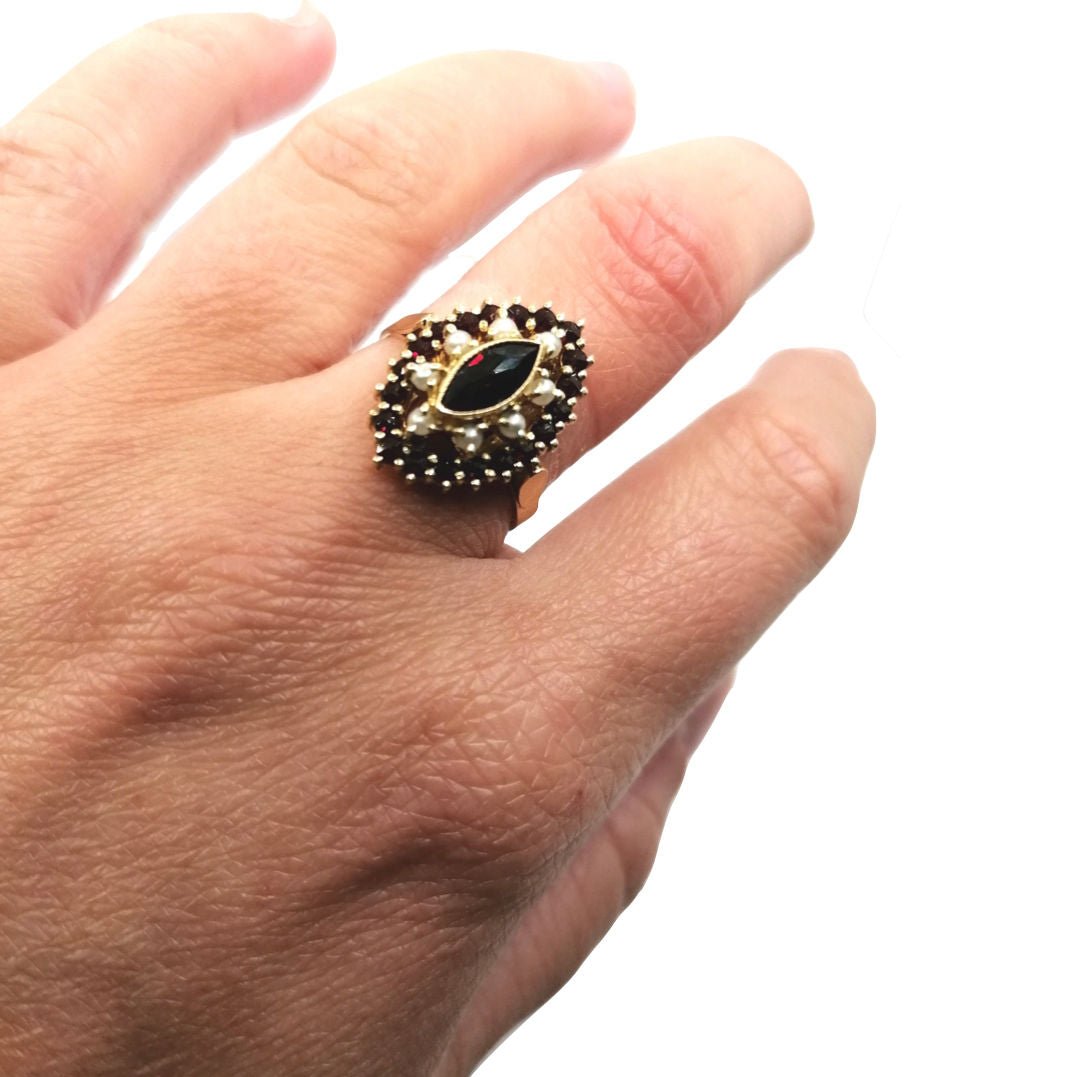 Bague grenats vintage - Castafiore