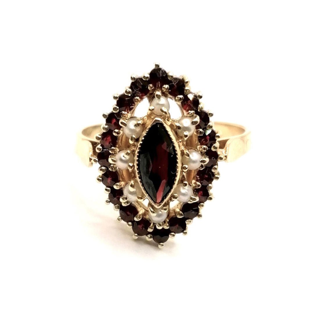 Bague grenats vintage - Castafiore