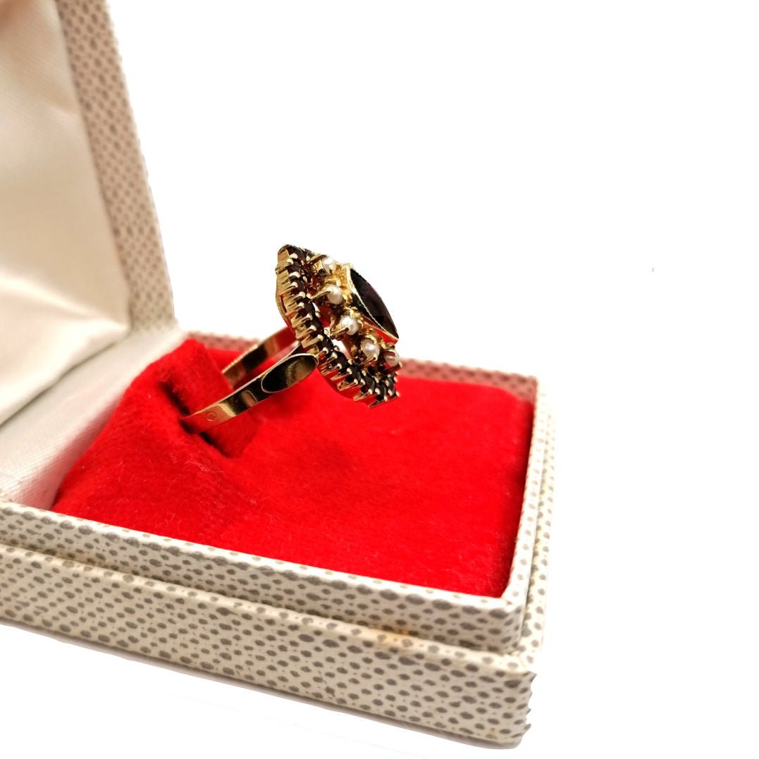 Bague grenats vintage - Castafiore