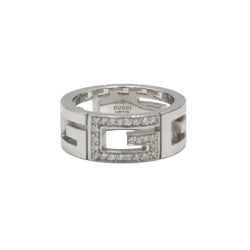Bague GUCCI en or blanc et diamants - Castafiore