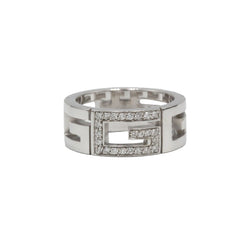 Bague GUCCI en or blanc et diamants - Castafiore