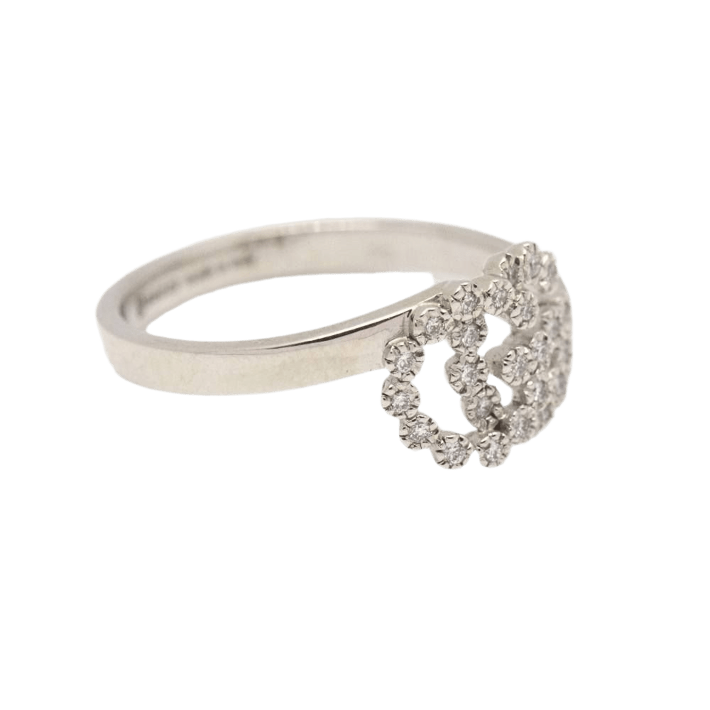 Bague GUCCI "Running G" en or blanc et diamants - Castafiore