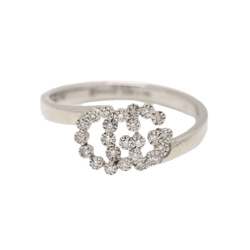 Bague GUCCI "Running G" en or blanc et diamants - Castafiore