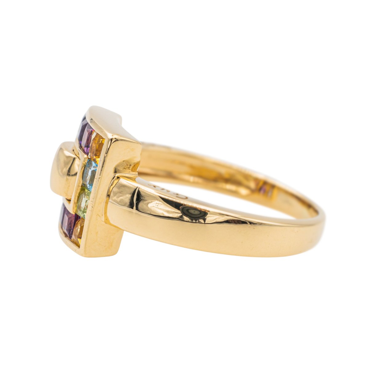 Bague Guy Laroche Boucle en or jaune avec citrine et autres pierres fines - Castafiore