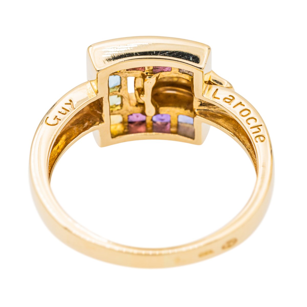 Bague Guy Laroche Boucle en or jaune avec citrine et autres pierres fines - Castafiore
