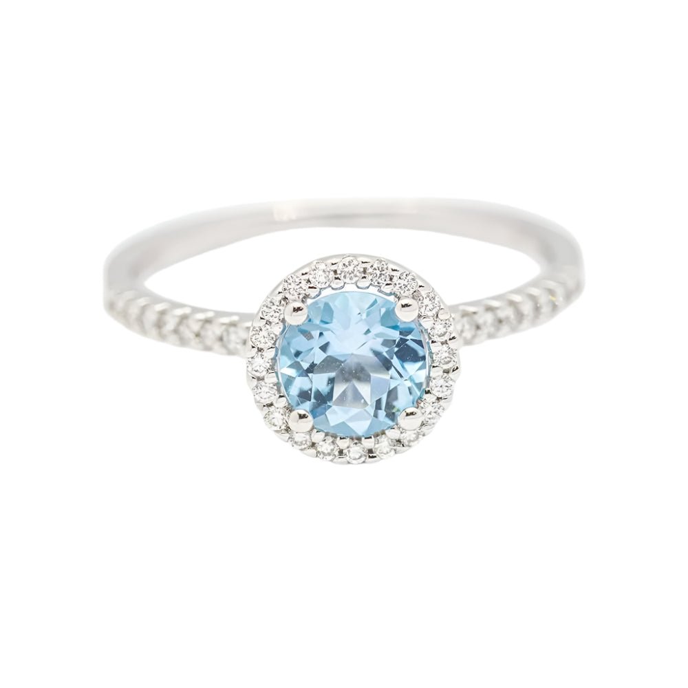 Bague HALO en or et diamants - Castafiore