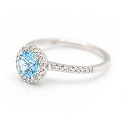 Bague HALO en or et diamants - Castafiore