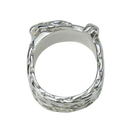 Bague HERMÈS “Boucle Cellier Diane” en argent - Castafiore