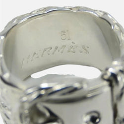 Bague HERMÈS “Boucle Cellier Diane” en argent - Castafiore