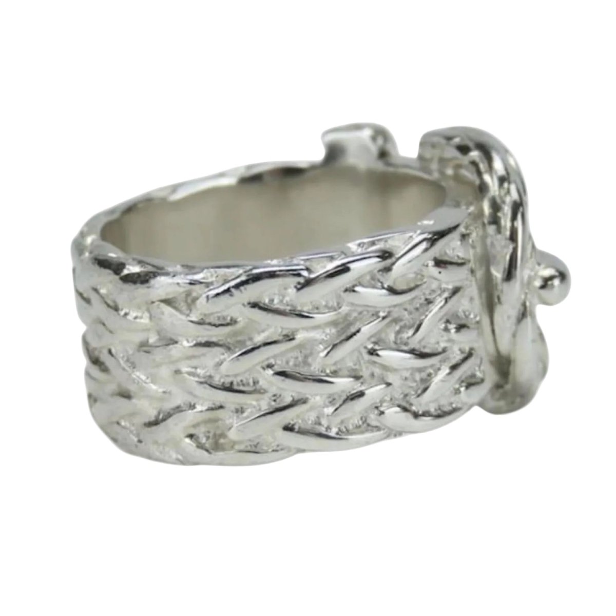 Bague HERMÈS “Boucle Cellier Diane” en argent - Castafiore