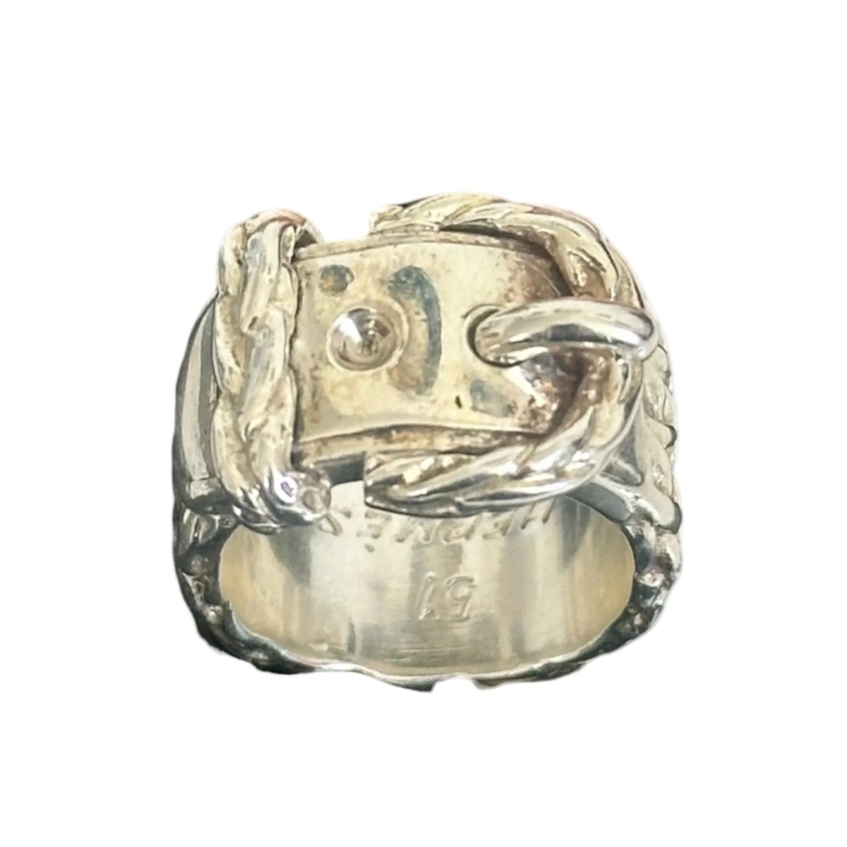 Bague HERMÈS “Boucle Cellier Diane” en argent - Castafiore