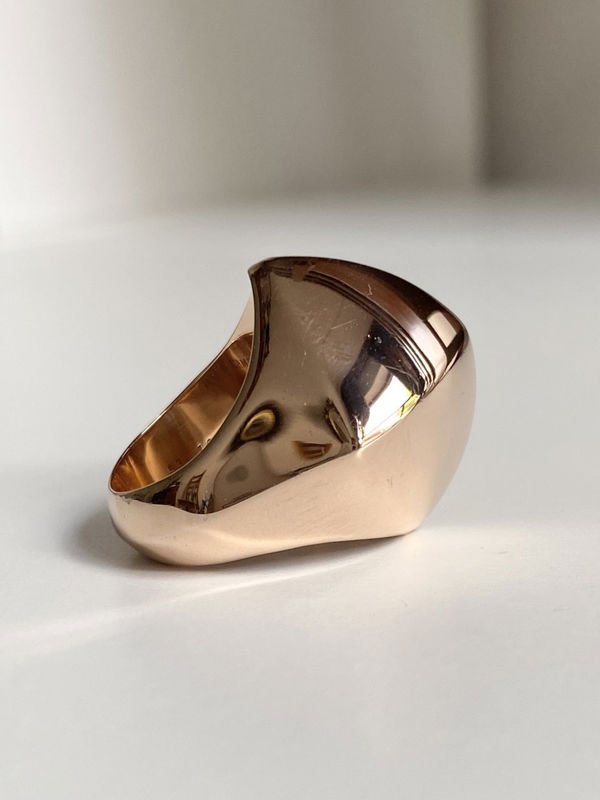 Bague HERMÈS "Collier de chien rock" en or rose 18k - Castafiore