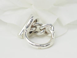 Bague HERMÈS Croisette en argent - Castafiore