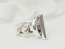 Bague HERMÈS Croisette en argent - Castafiore