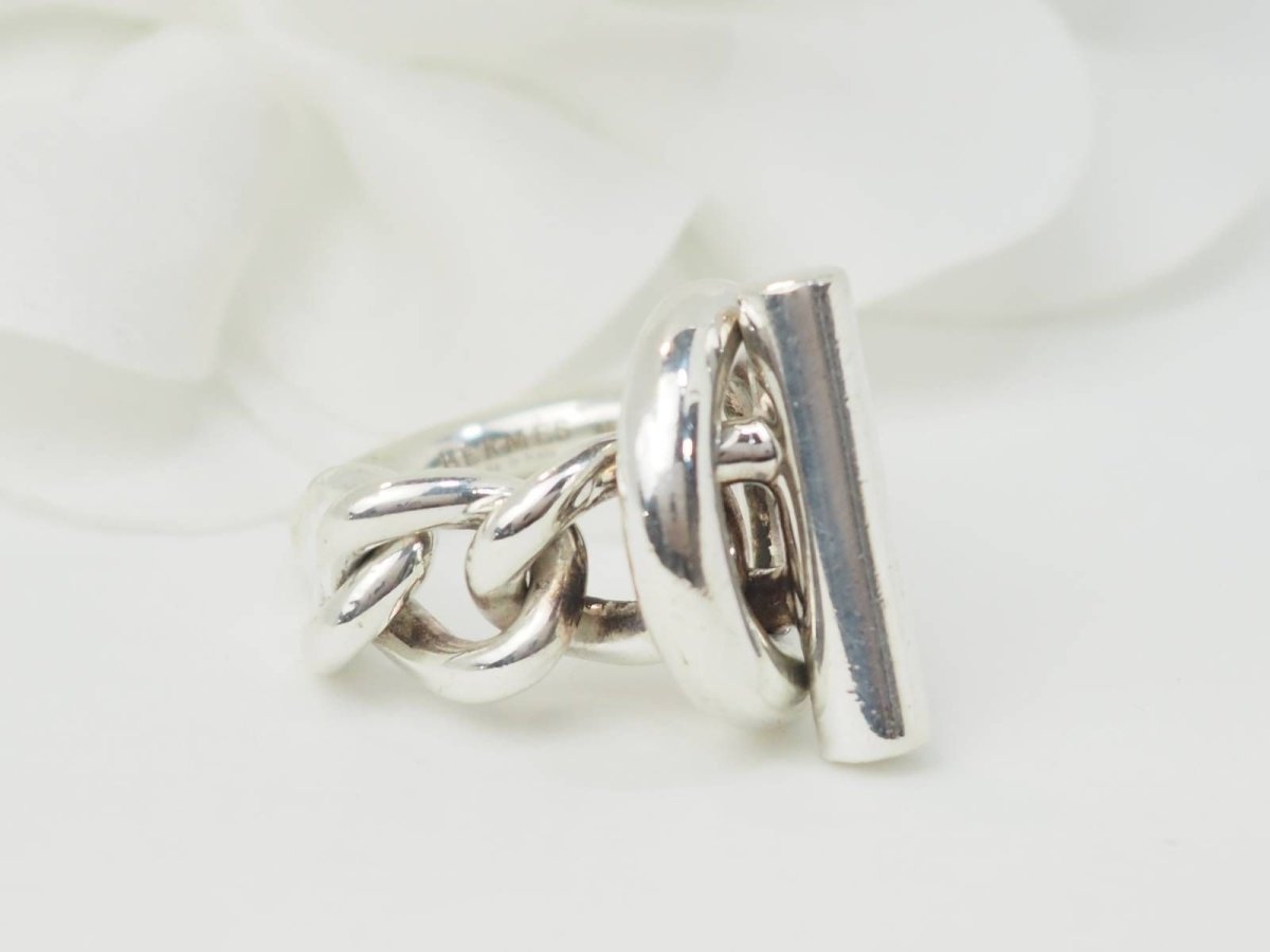 Bague HERMÈS Croisette en argent - Castafiore