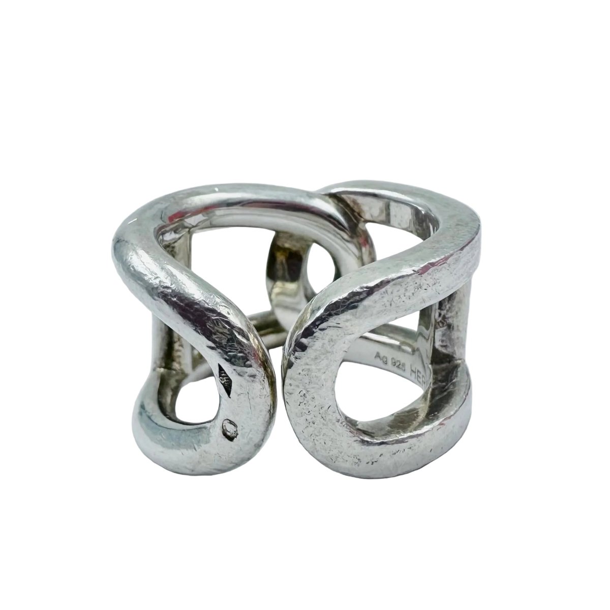 Bague HERMÈS "Cythère" en argent - Castafiore