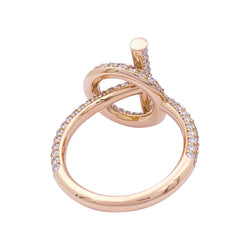 Bague HERMÈS "Echappée Hermès" or rose, diamants. - Castafiore