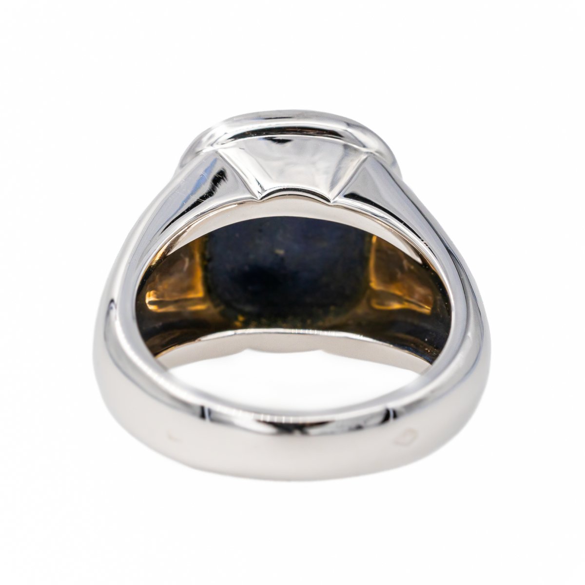 Bague HERMES en or blanc et lapis - lazuli - Castafiore