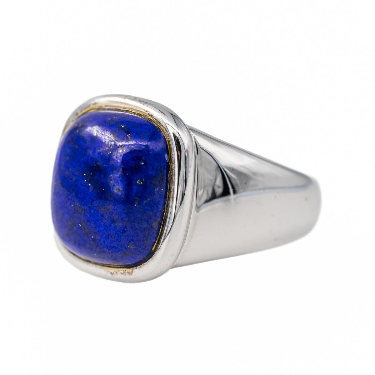 Bague HERMES en or blanc et lapis - lazuli - Castafiore