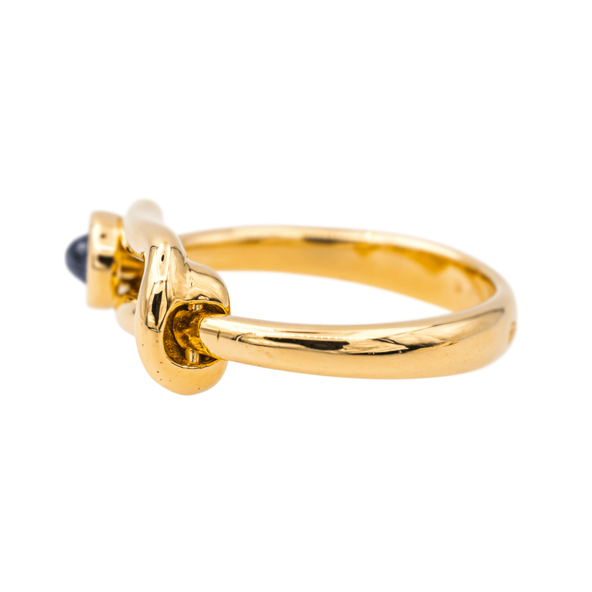 Bague HERMÈS en or jaune et saphir - Castafiore