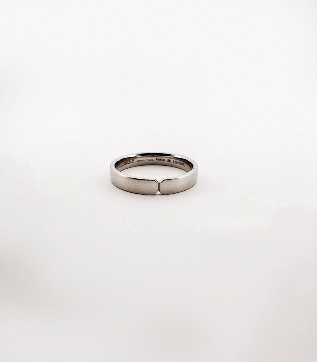 Bague HERMÈS "Ever Kelly" grand modèle en platine - Castafiore