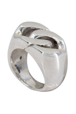 Bague HERMÈS Gourmette en argent - Castafiore