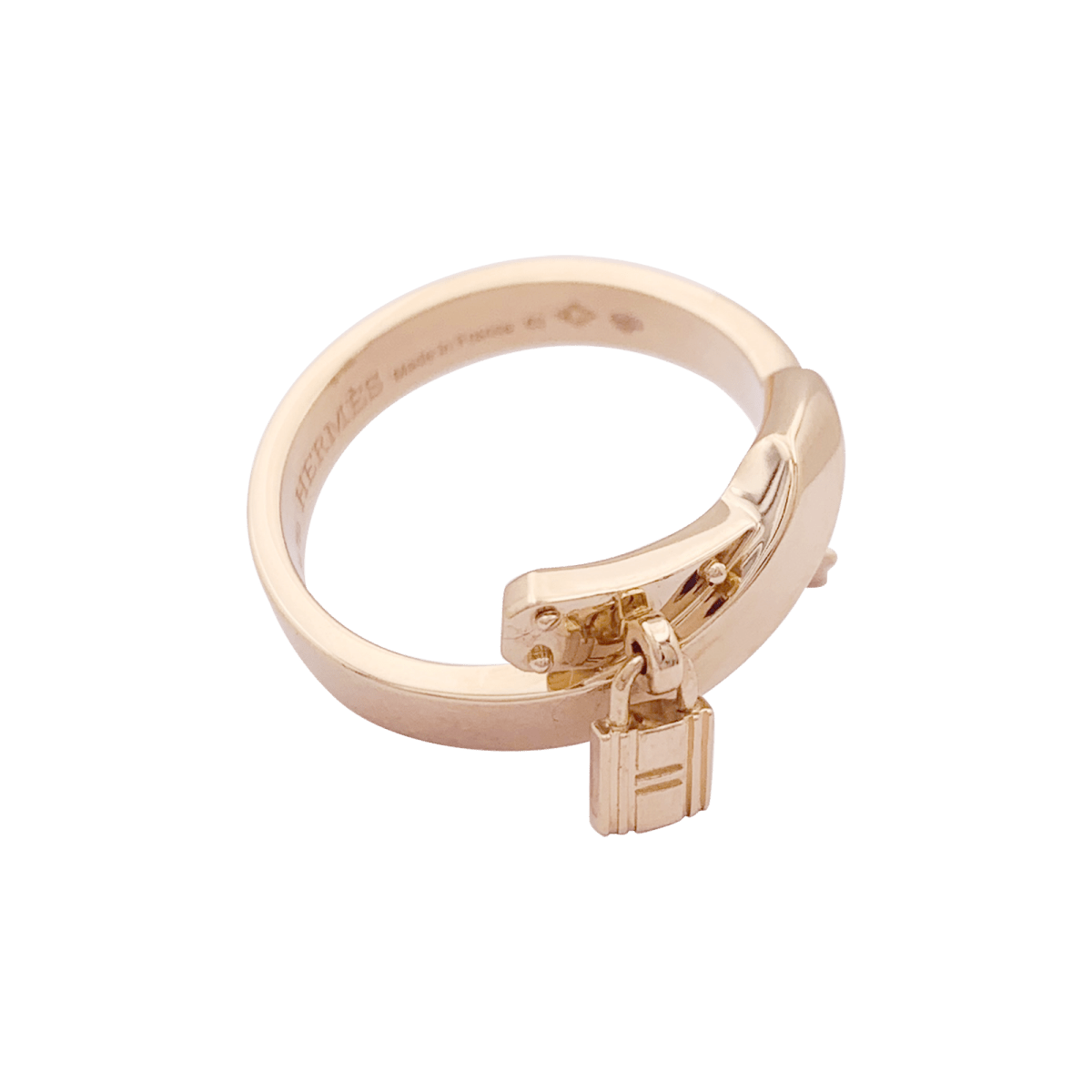 HERMÈS “Kelly Gavroche” ring in rose gold – Castafiore