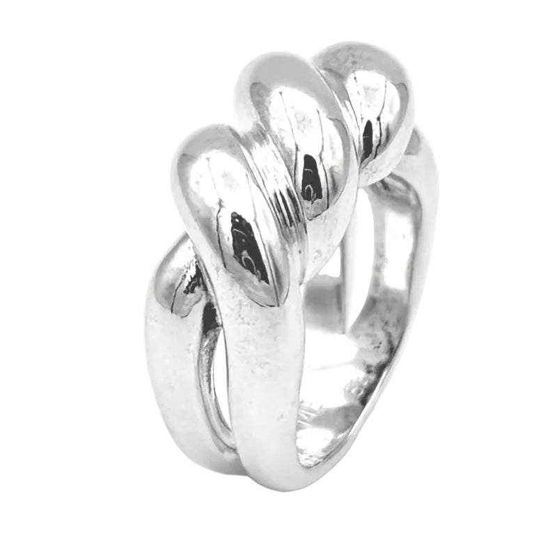 Bague HERMÈS "Torsades" en argent - Castafiore