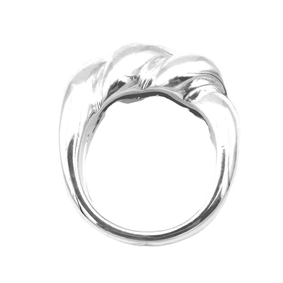 Bague HERMÈS "Torsades" en argent - Castafiore