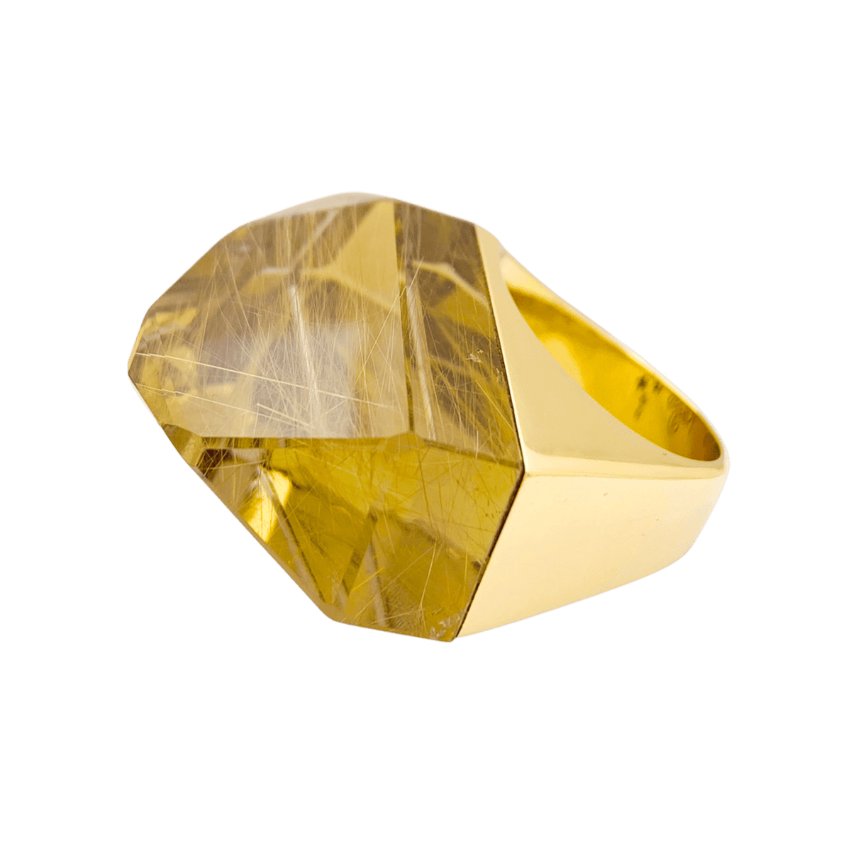Bague H.STERN Temptation rock en or jaune et quartz rutile - Castafiore