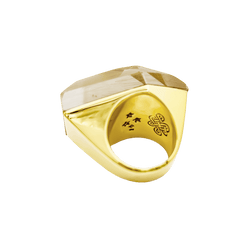 Bague H.STERN Temptation rock en or jaune et quartz rutile - Castafiore