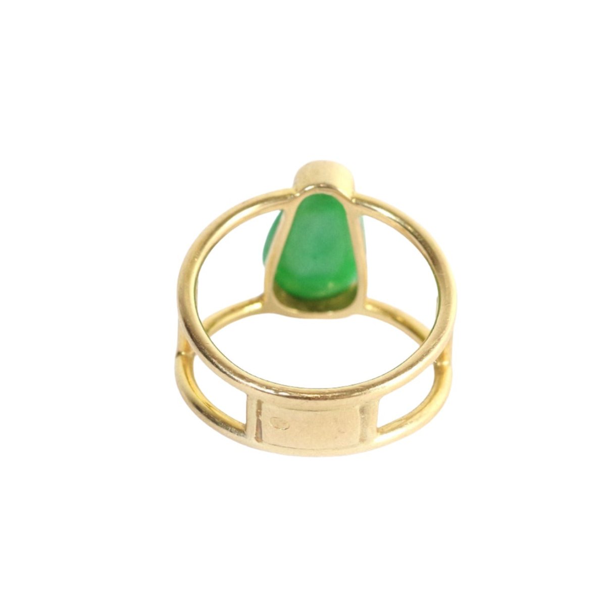 Bague jade cabochon en or - Castafiore