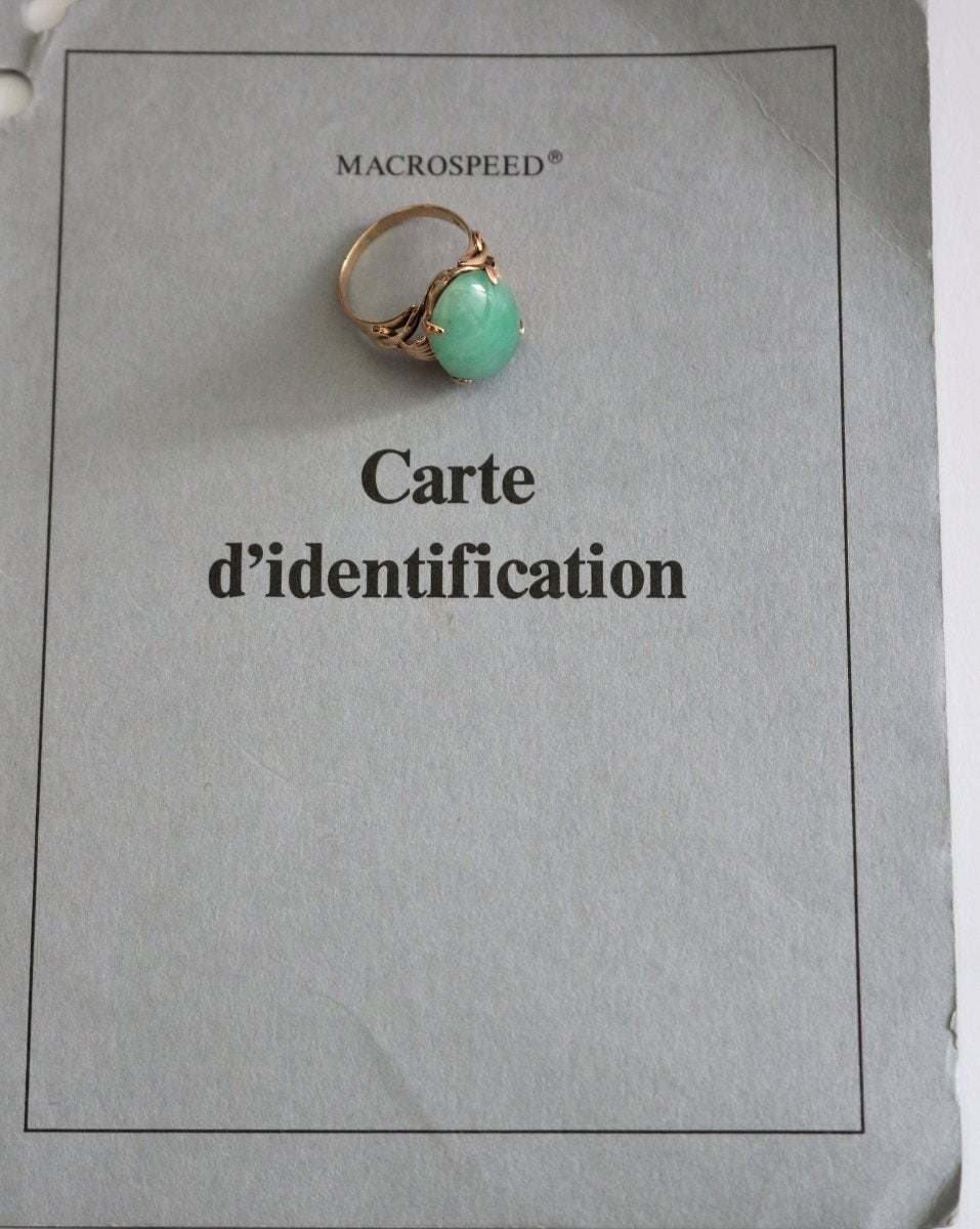 Bague Jade Or jaune - Castafiore